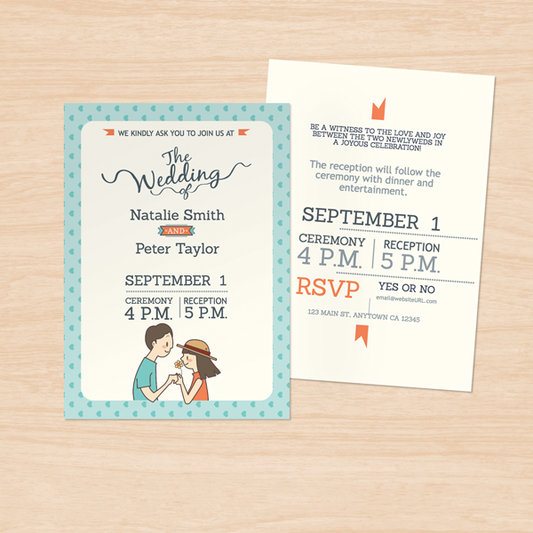 5 x 7 Invitations with Envelopes